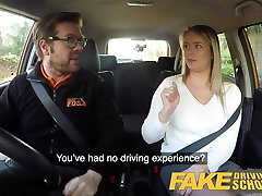 Faux Driving School Czech babe Nikky Dream orgasms