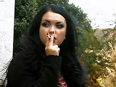 S-M Asha M Smoking Outside