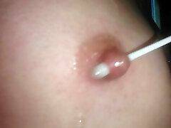 Pierced Nipple Play and tiny soft Mammories