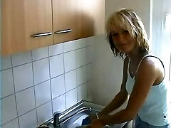 European housewife gets poked at home