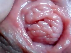 Wet Vulva close-up with squirting on LatinaCamTV