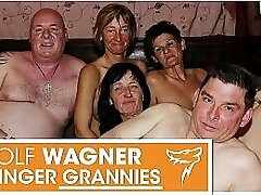 YUCK! Ugly old swingers! Grannies &amp_ grandpas have themselves a naughty fuck fest! WolfWagner.com