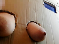 The boob box from the shop. Nipple sucking