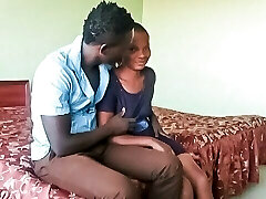 Cute African Couple’s First Homemade Amateur Lovemaking Tape