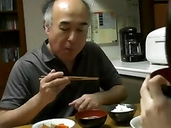 Lucky grandpa pokes Japanese teen