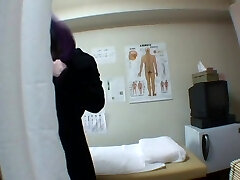 Hidden spy webcam massage turns into fingering a gal's pussy