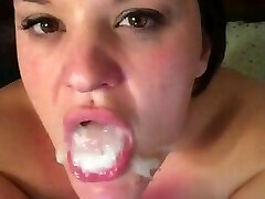 Hot Wife Swallows Cum