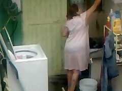 Spying Aunty Ass Washing ... Big Butt Chubby Plumper Mother