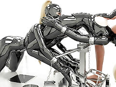 Dominatrixes in Hard Bondage Chained to Pussy 3D Domination & Submission Animation