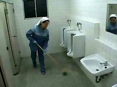 Chinese Nurse And Cleaning Lady Help A Patient Jerk Off