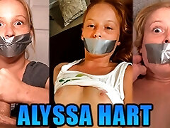 Tiny Sandy-haired Alyssa Hart Duct Tape Gagged In Three Red-hot Gag Fetish Videos
