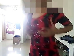 Indian college Woman masturbates in the kitchen.