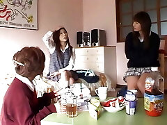 Japanese Girls Femdom Party! Asian brats want fun!