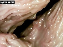 How does sex sight from inside! Vagina close up.