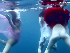 Tenerife underwater swimming with hot femmes