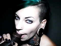 tattooed emo whore rammed hard by black cock