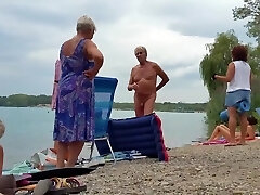 Nudist granddad at the beach - 3