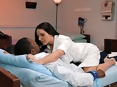 Interracial plowing in the hospital with busty nurse Angela White