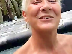Pervert Grannie Leilani in The Pool
