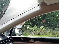 Senior Sexy Hitchhiker Bitch From Street Fucked in Forest with and Then Without a Condom