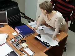 Hot Blonde Secretary Pummeled By Boss In Office