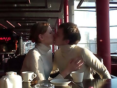 Sexy Russian duo agree to fuck i nthe public restroom