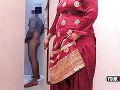 Step-mom masturbate front of his stepson when he was also masturbate in the bathroom