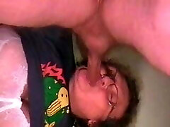 Granny Libby eating jizm