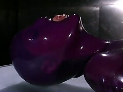 Submissive tied up chick in spandex stuff gets spanked by horny domme Submissive tied up chick in spandex stuff gets spanked by horny domme