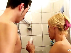 HOT GERMAN STEP MOM Tempt YOUNG Fellow SON TO FUCK IN SHOWER