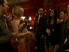 A Crowded Guest Room Watches People Fuck.