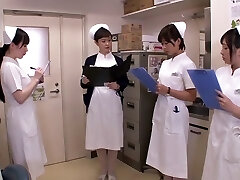 Horny Japanese girl in Beautiful Nurse, Handjob JAV scene