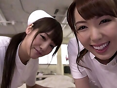 Yui Hatano with Rei Miziuna Threeway nurses