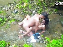 Desi Girl Having Bang-out In The Waterfall Outdoor