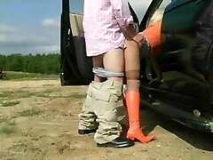 Hot Blonde Milf In High-heeled Boots Suck and Fuck