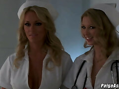 Paige Ashley romping Johnny Castle in a hospital threesome