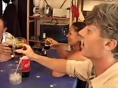 Two teenies banged in old on young porn video