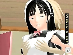 3D Anime Porn Maid Licking A Hard Penis