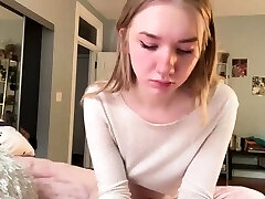 Blonde teen Sierras first erotic masturbation video