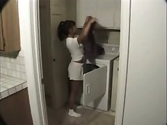 Asian girl surprised in the apartment