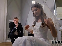 Groom's stepdad couldn't resist and fucked teen bride five mins before wedding