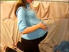 Kinky pregnant webcam play at home