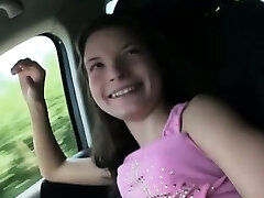 Puffy nippled hitchhiker teen Anita B torn up in the public