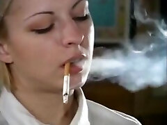 Naughty Smoking Student can't get enogh Smoke