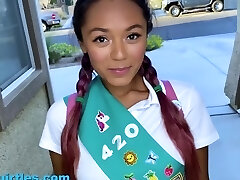 Lil' Squirtles – Little Slutty Girl Scout Sells Cookies By Deep-throating and Fucking Her Neighbor - 1080p