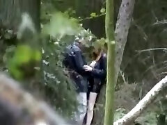 Crazy couple making love deep in the forest spy sex video