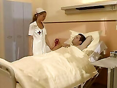 Teen nurse Tyra Misoux gives her patient a nice blowjob