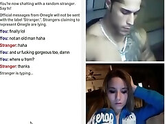 Hot dame gets tricked with a fake guy into cybersex on omegle