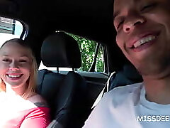 INTERRACIAL PUBLIC: Black Dutch Man Pummels Teen In Car: CHRYSTAL SINN - MISSDEEP.com