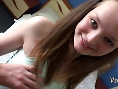 First year student girl gets intimate with her big step bro